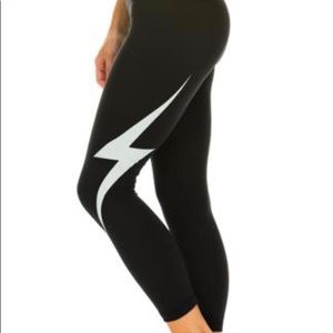 Aviator nation bolt crop leggings